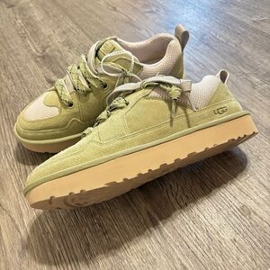 UGG Women’s Platform Sneakers Size 11 Muted Brass Suede Chunky Casual Shoes NWOB